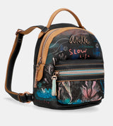 Coral black Mini backpack for strolling