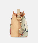 Butterfly crossbody bag with triple compartments
