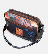 Contemporary 3 compartment messenger bag