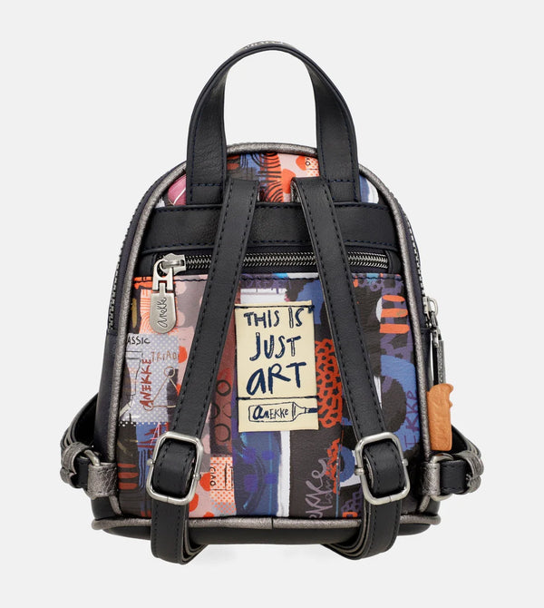 Contemporary two compartment mini backpack