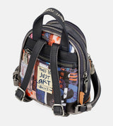 Contemporary two compartment mini backpack