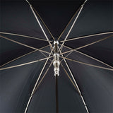 Classic Men's Umbrella with Leather Handle| Made in Italy