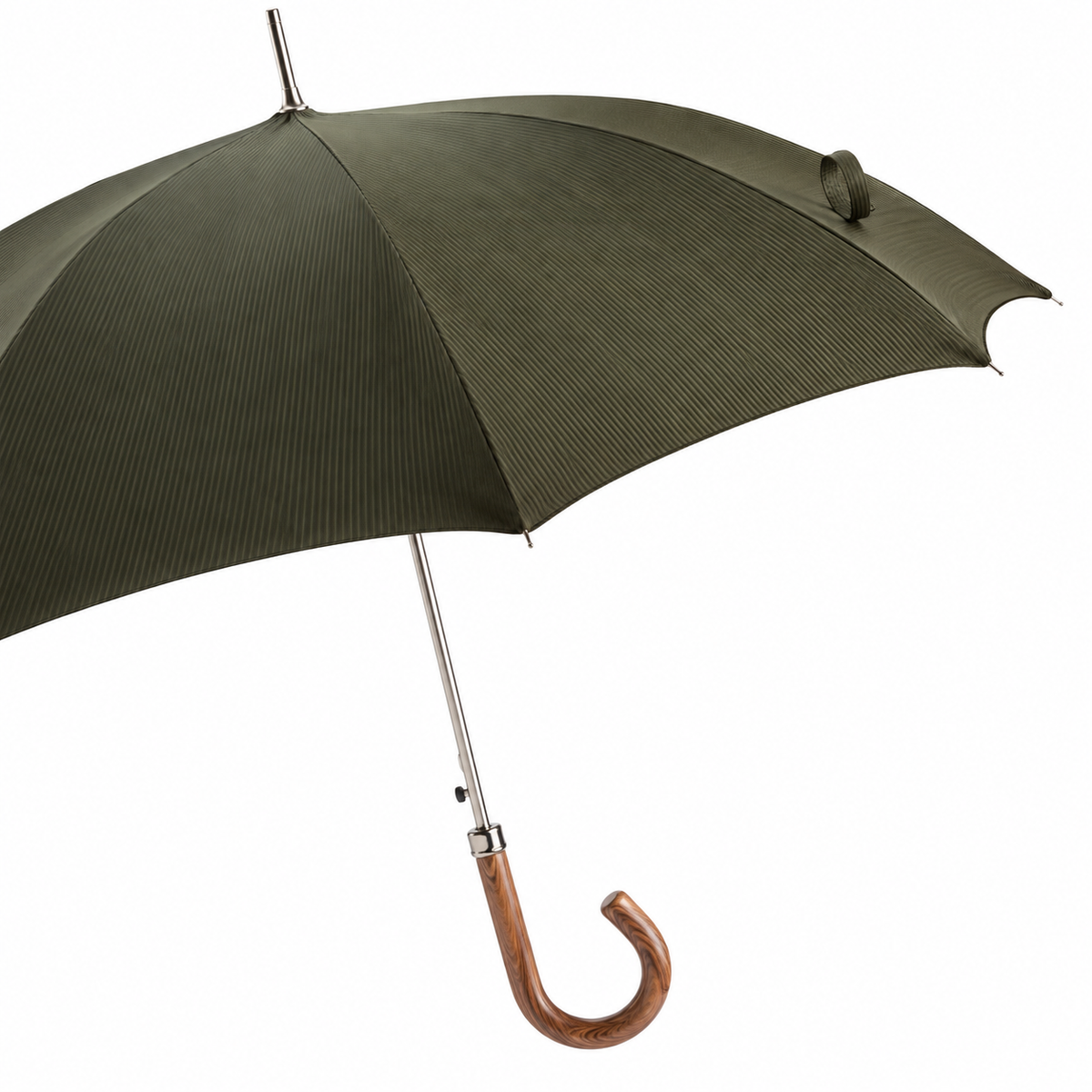 Pasotti классический мужской зонт с ручкой из каштана – зелёный