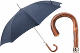 Minigalles Umbrella – Houndstooth Pattern with Chestnut Wood Handle| Made in Italy