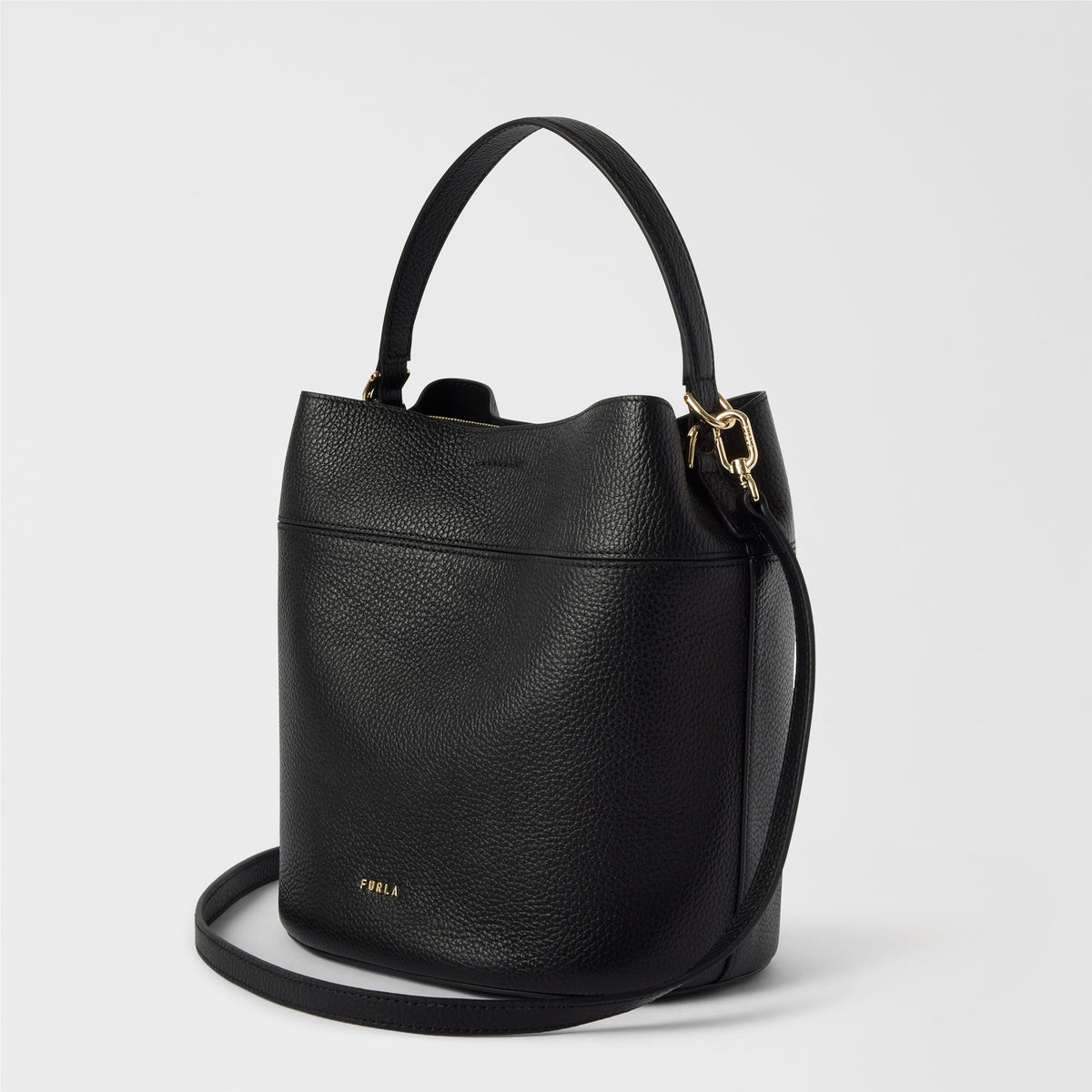 Furla Amelia M Bucket Bag – Black
