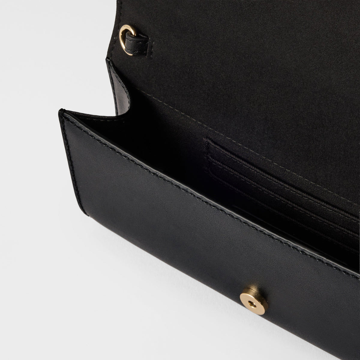 Furla Odette Clutch – Black Vitello Sidney Leather