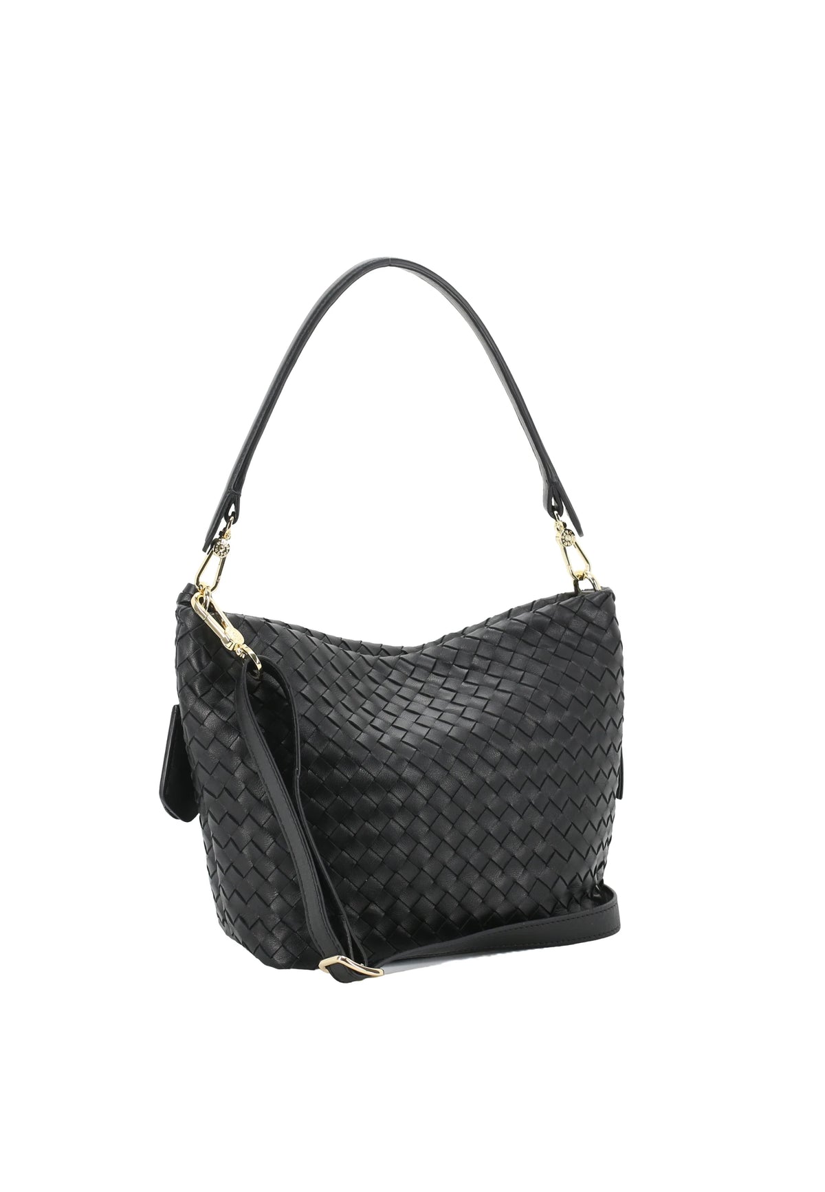 White Abro Hobo EBONY SMALL, natural leather – view 2