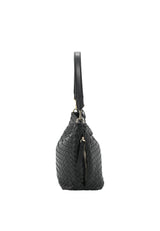 White Abro Hobo EBONY SMALL, natural leather – view 3
