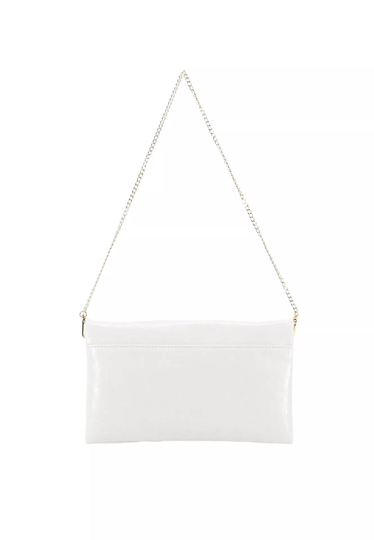 White Abro Leather Clutch, natural leather – view 2
