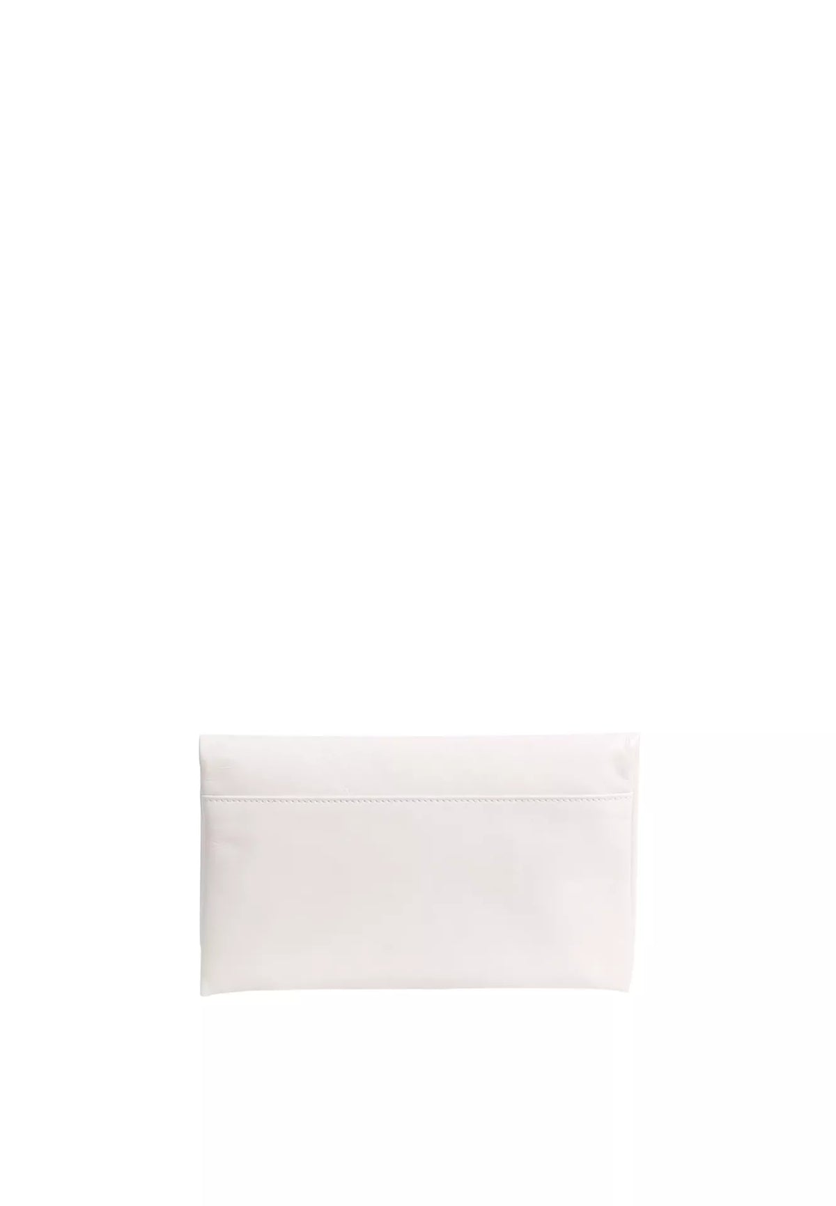 White Abro Leather Clutch, natural leather – view 5