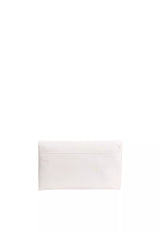 White Abro Leather Clutch, natural leather – view 5