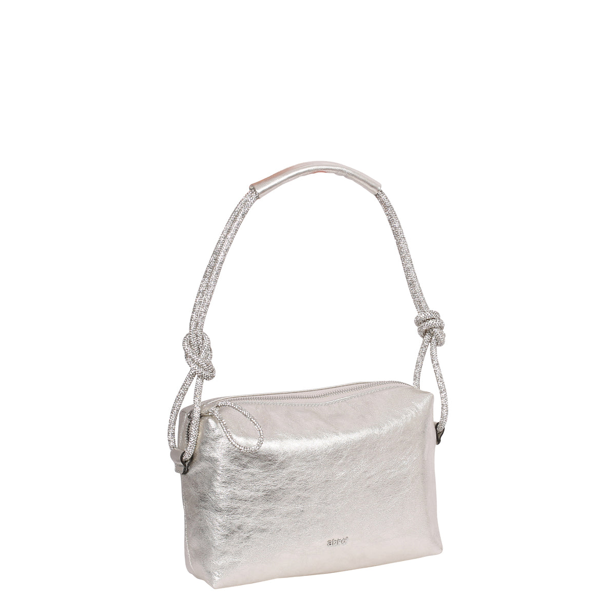 White Abro Shoulder bag KNOTTED STRASS, natural leather – view 4