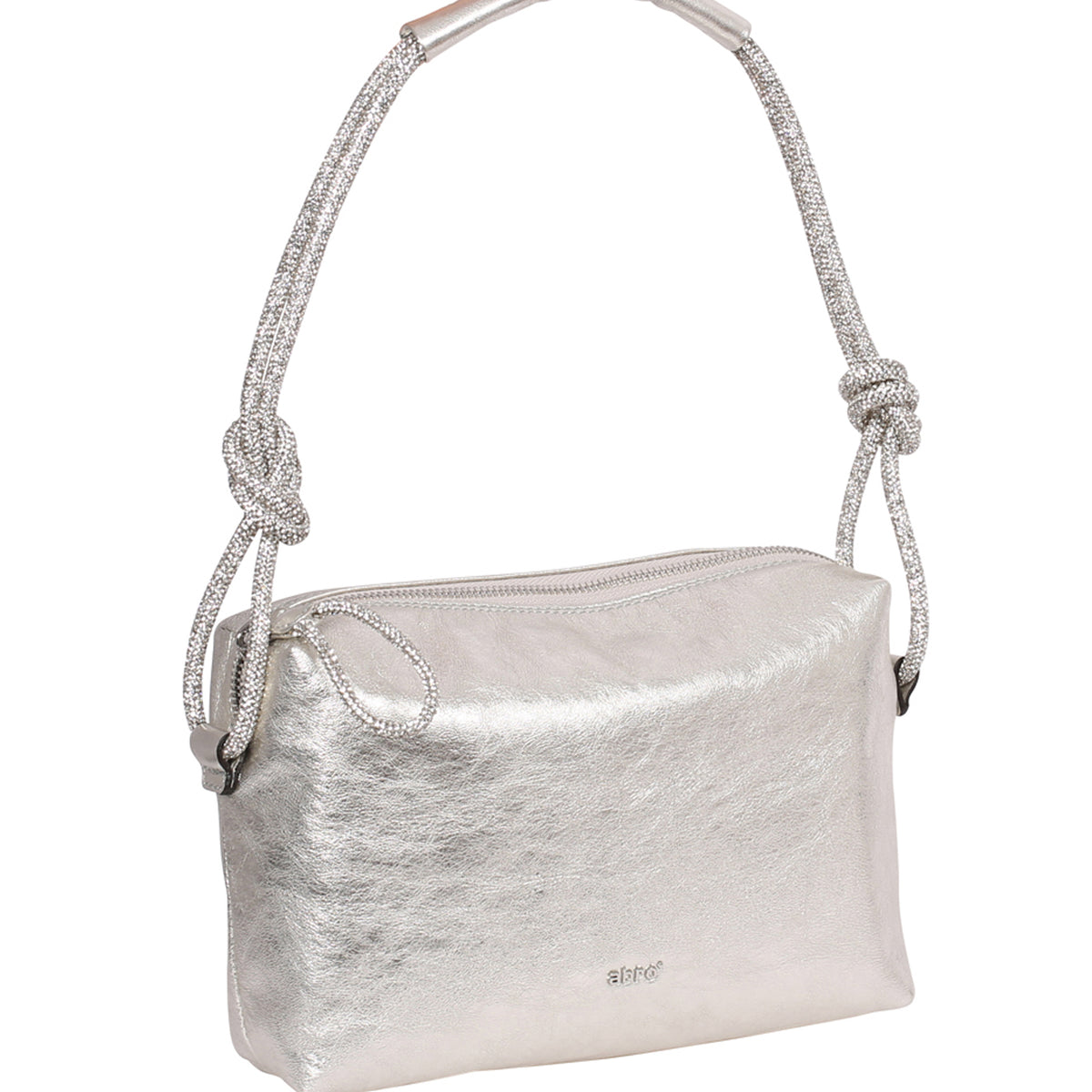White Abro Shoulder bag KNOTTED STRASS, natural leather – view 5