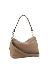 White Abro TEMI shoulder bag S, natural leather – view 3
