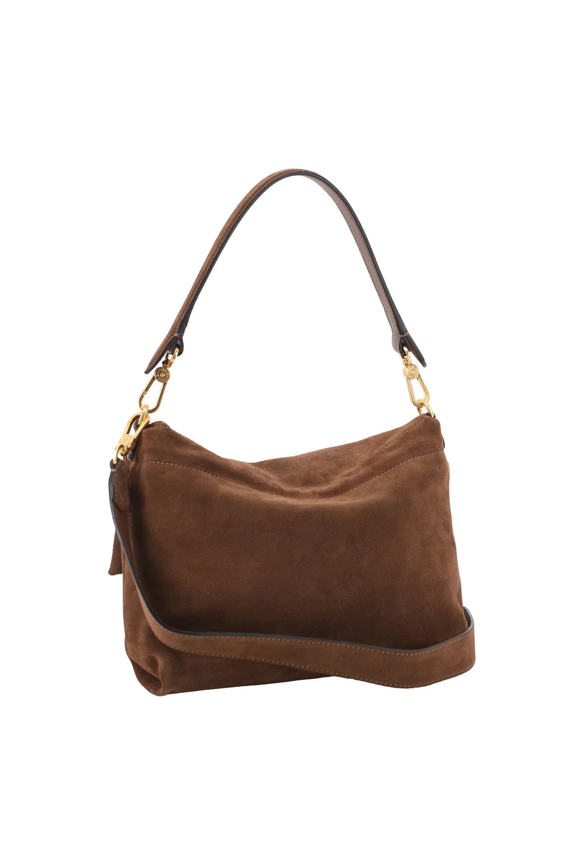 Brown Abro TEMI small Leather Suede shoulder bag – view 4