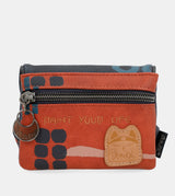 Navy Anekke Kyomu Flap Coin Purse, wallet polyester – view 2
