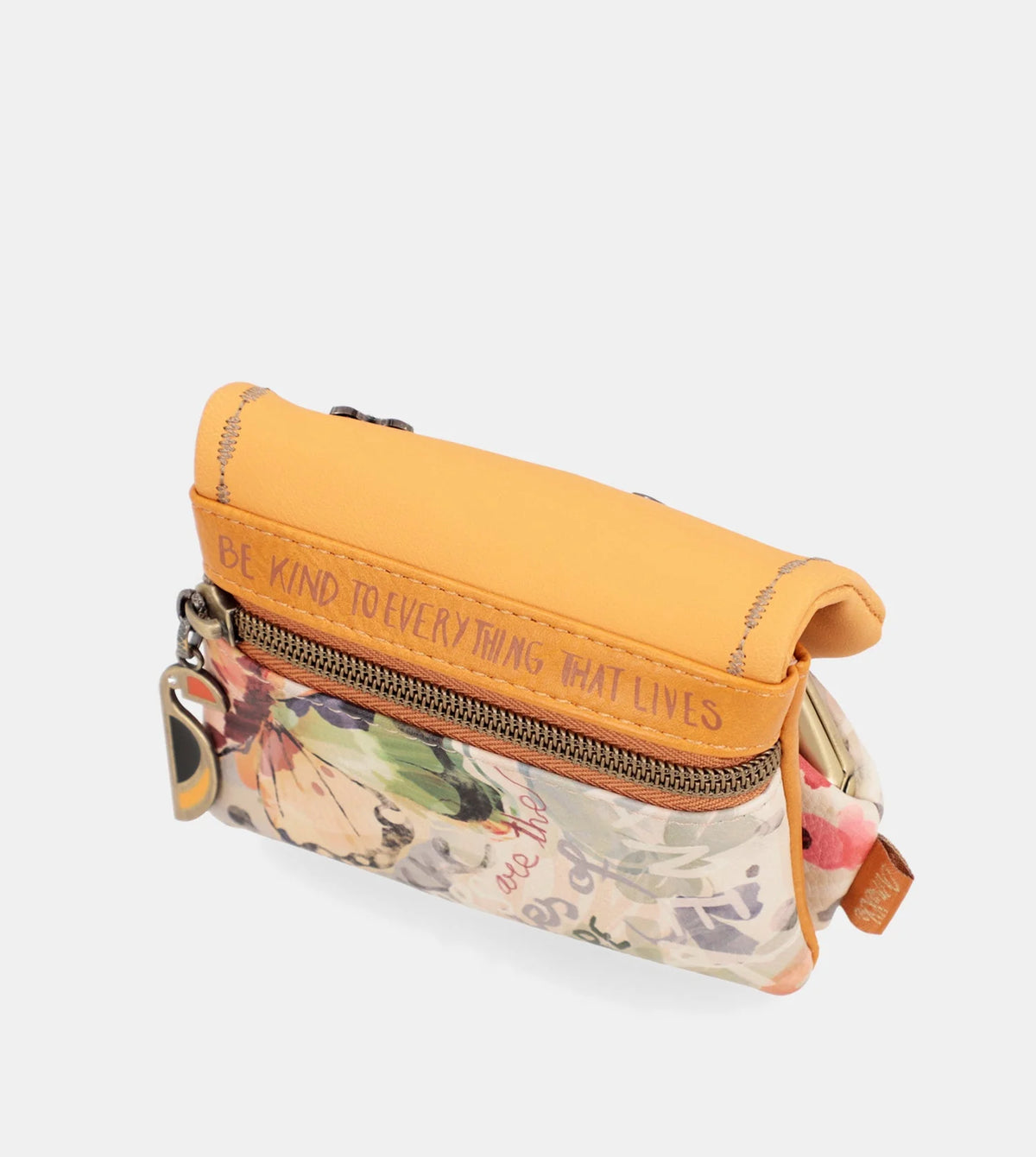 Yellow Anekke Nature Pachamama ochre flap wallet, polyester – view 2
