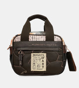 Brown Anekke Shōen Padded 2-handle shoulder bag with shoulder strap, tote polyester – view 2