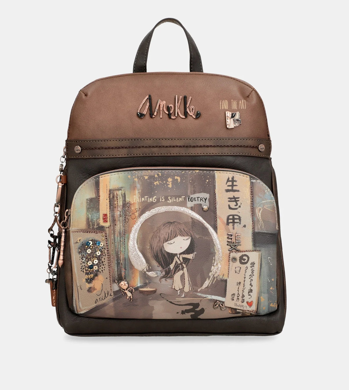 Brown Anekke Shōen Walking Backpack, polyester – view 7