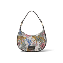 White Braccialini Jacquard, shoulder bag