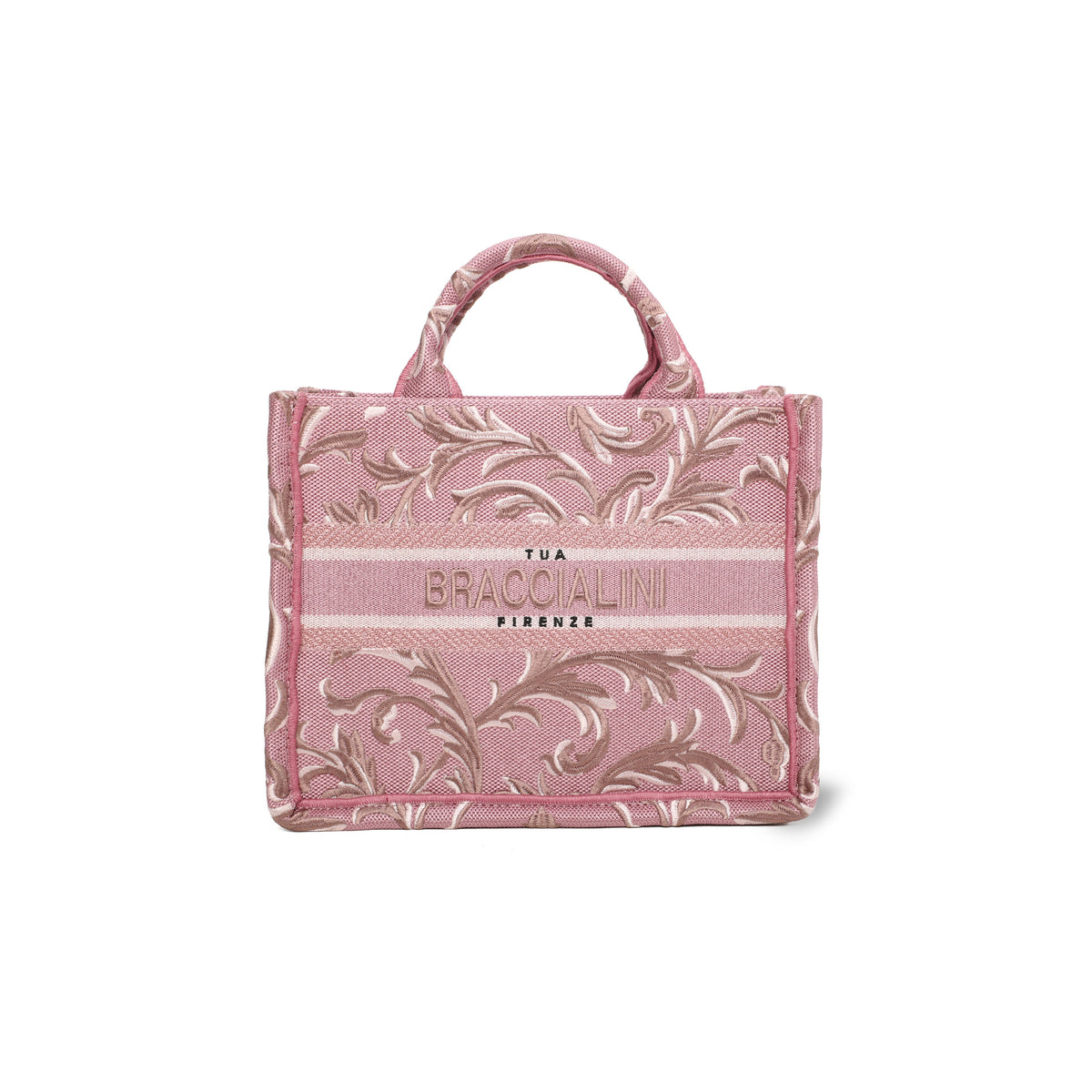 Pink Braccialini Queen Tote, jacquard