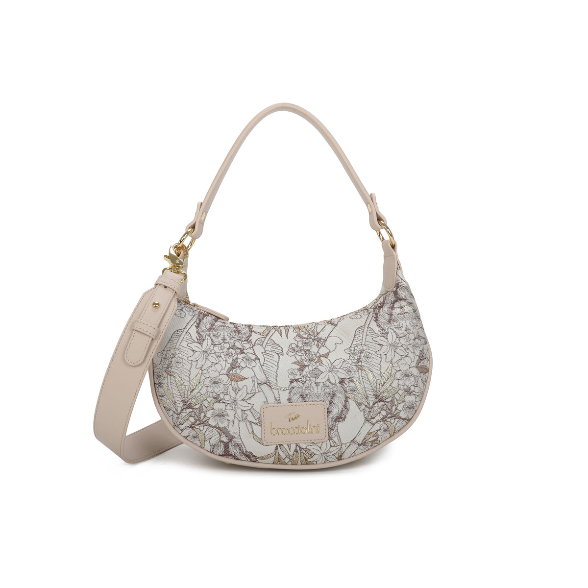 Silver Braccialini Shoulder Bag, jacquard