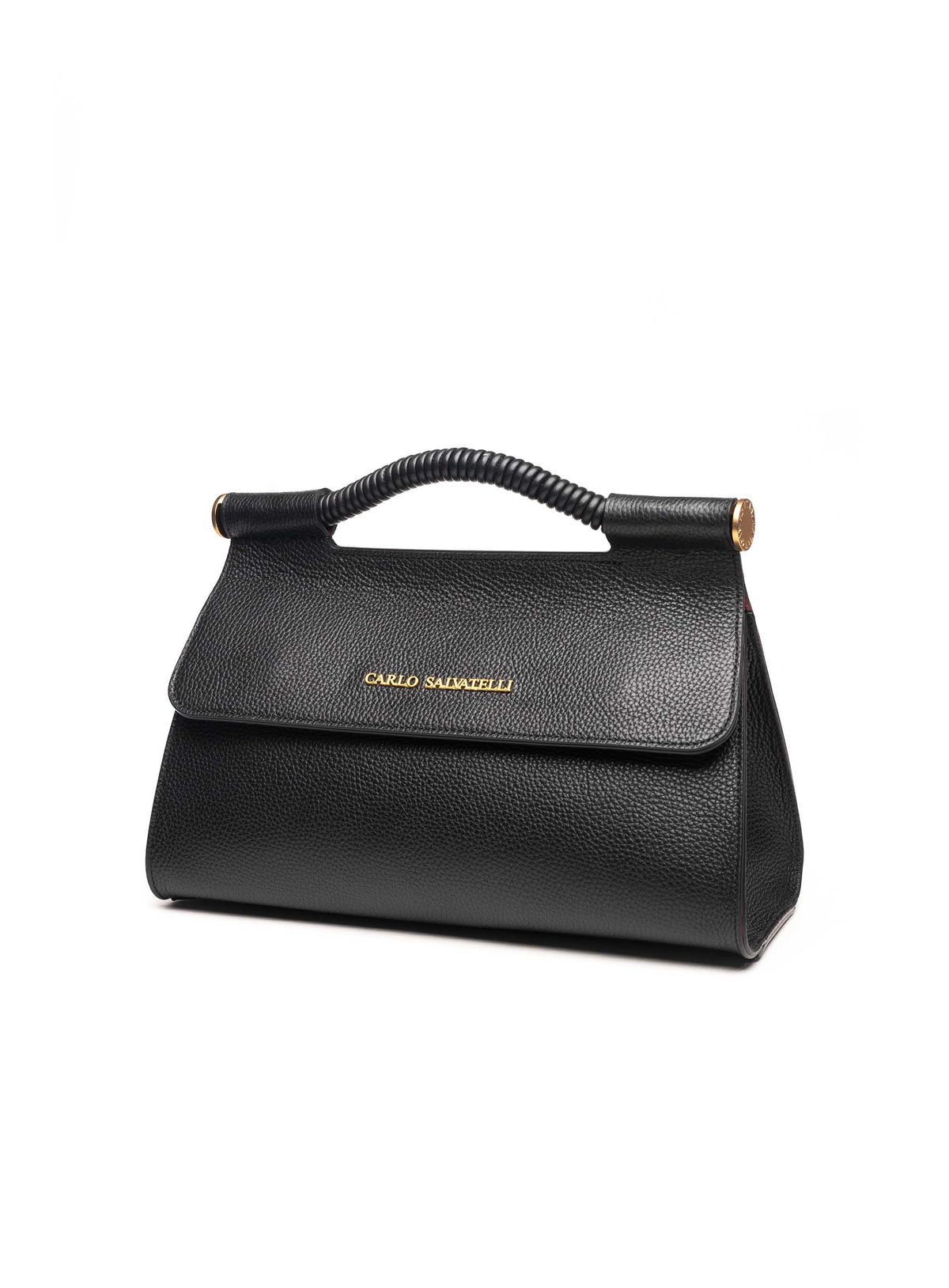 Black Carlo Salvatelli Handbag, natural leather – view 2