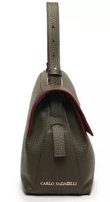Green Carlo Salvatelli Handbag, shoulder bag natural leather – view 4