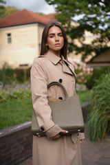 Green Carlo Salvatelli M Tote, natural leather – view 2
