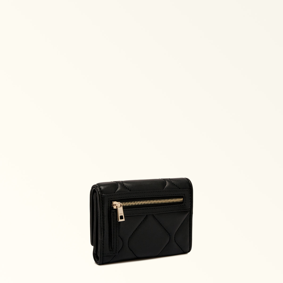 Black Furla 1927 M Compact Wallet, natural leather – view 2