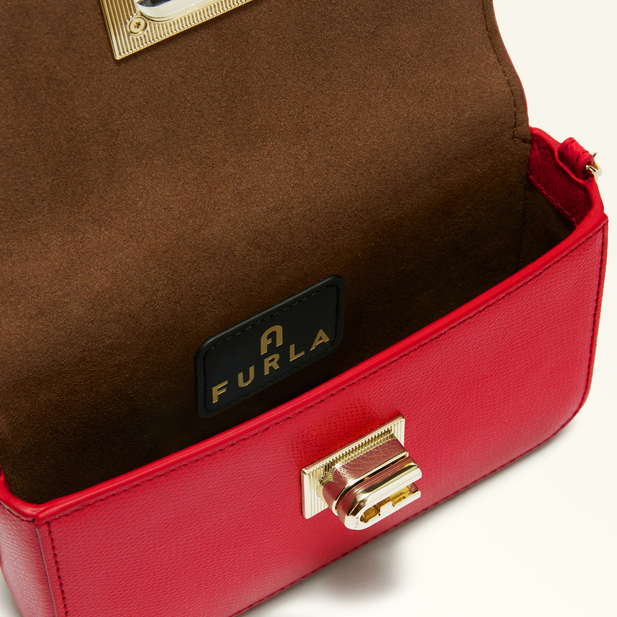 Red Furla 1927 Mini Crossbody Aw25, natural leather – view 4