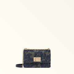 Navy Furla 1927 Mini Crossbody, natural leather