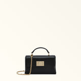 Black Furla 1927 Mini Crossbody Top Handle, natural leather – view 2