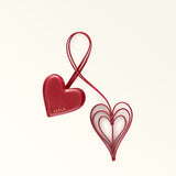 Red Furla Allegra Heart Charm, natural leather – view 3