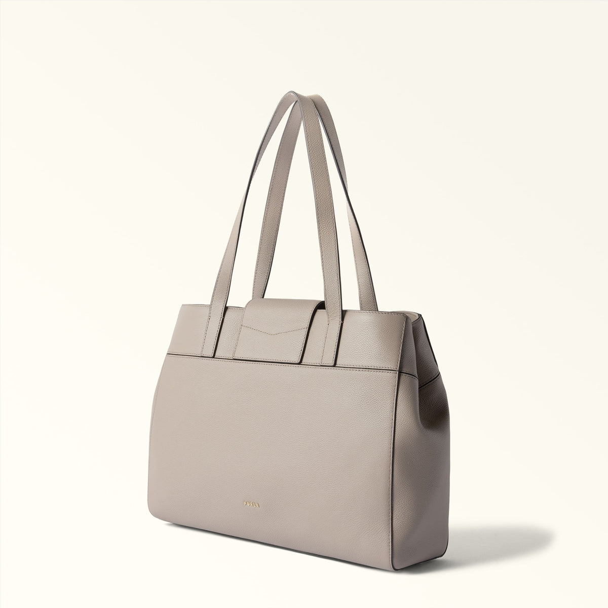 Taupe Furla Amelia L Tote, shopper natural leather – view 4
