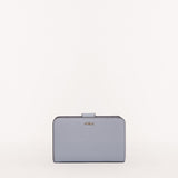 Light Blue Furla Babylon M Compact Wallet, natural leather