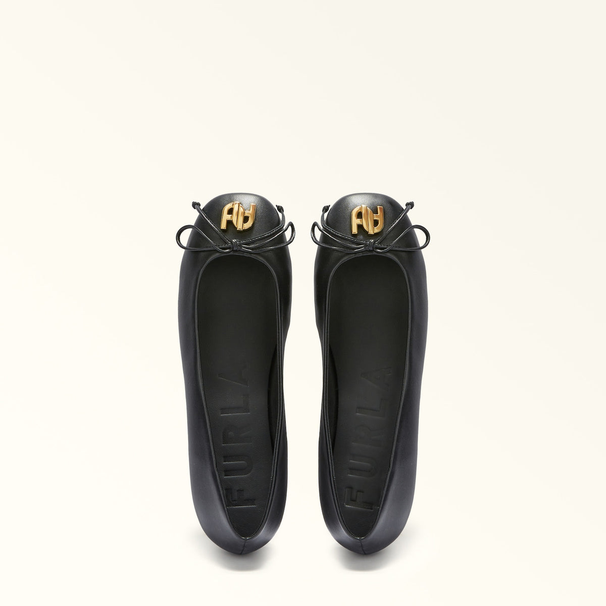 Black Furla Ballet Ballerina T.5, shoes natural leather – view 4