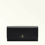 Black Furla Camelia Continental Wallet, natural leather