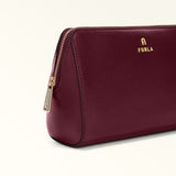 Burgundy Furla Camelia L Cosmetic Case, natural leather – view 2