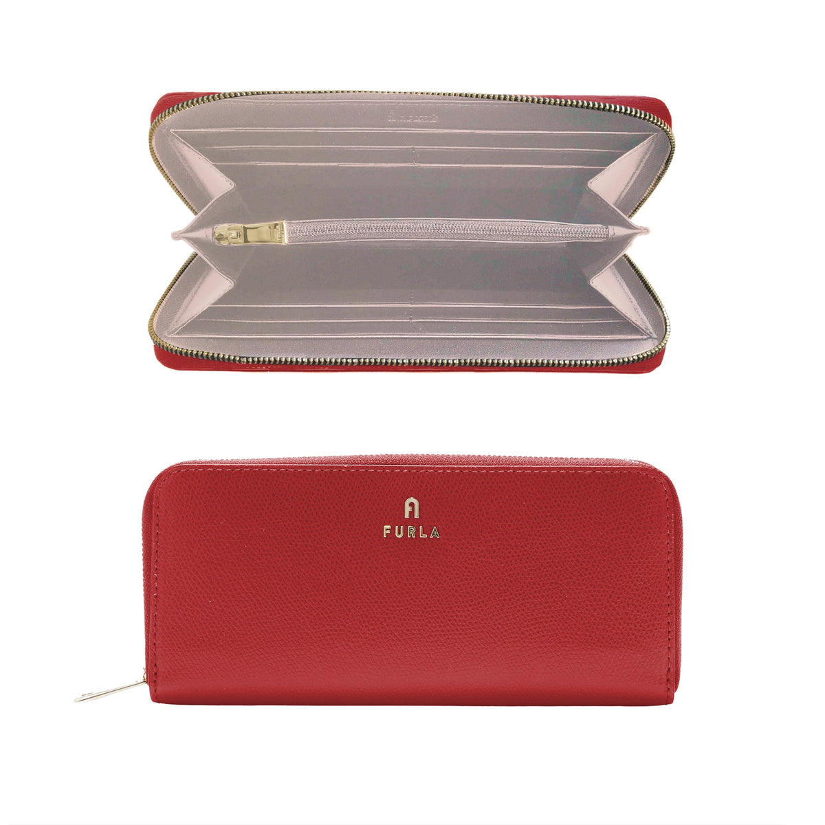 Red Furla Camelia L Zip Around Slim, wallet natural leather – view 4