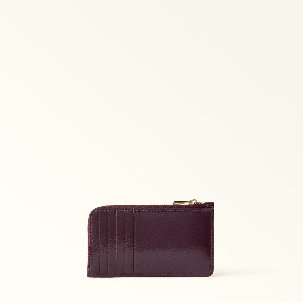 Burgundy Furla Camelia M Card Case. W/L ZIP, credit card holder natural leather – view 2