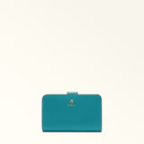 Green Furla Camelia M Compact Wallet, natural leather