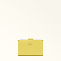 Yellow Furla Camelia M Compact Wallet, natural leather