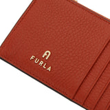 Orange Furla Camelia M Zipped Card Case, credit card holder natural leather – view 2