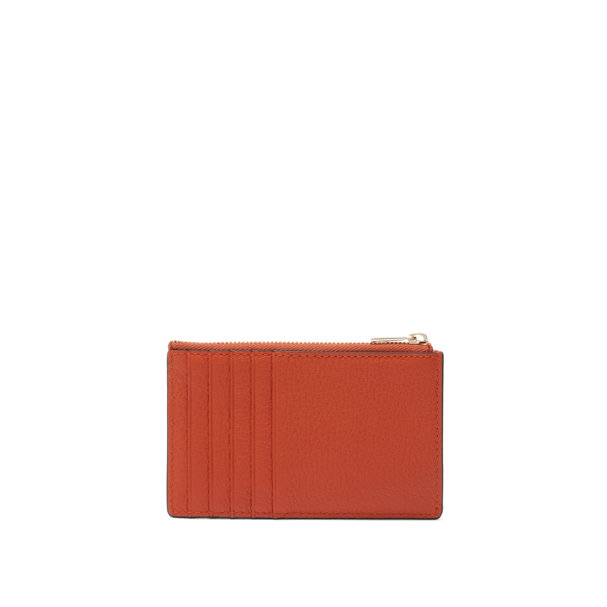 Orange Furla Camelia M Zipped Card Case, credit card holder natural leather – view 3