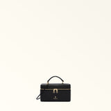 Black FURLA CAMELIA MICRO Bag, crossbody natural leather