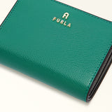 Green Furla Camelia S Compact Wallet Aw25, natural leather – view 2