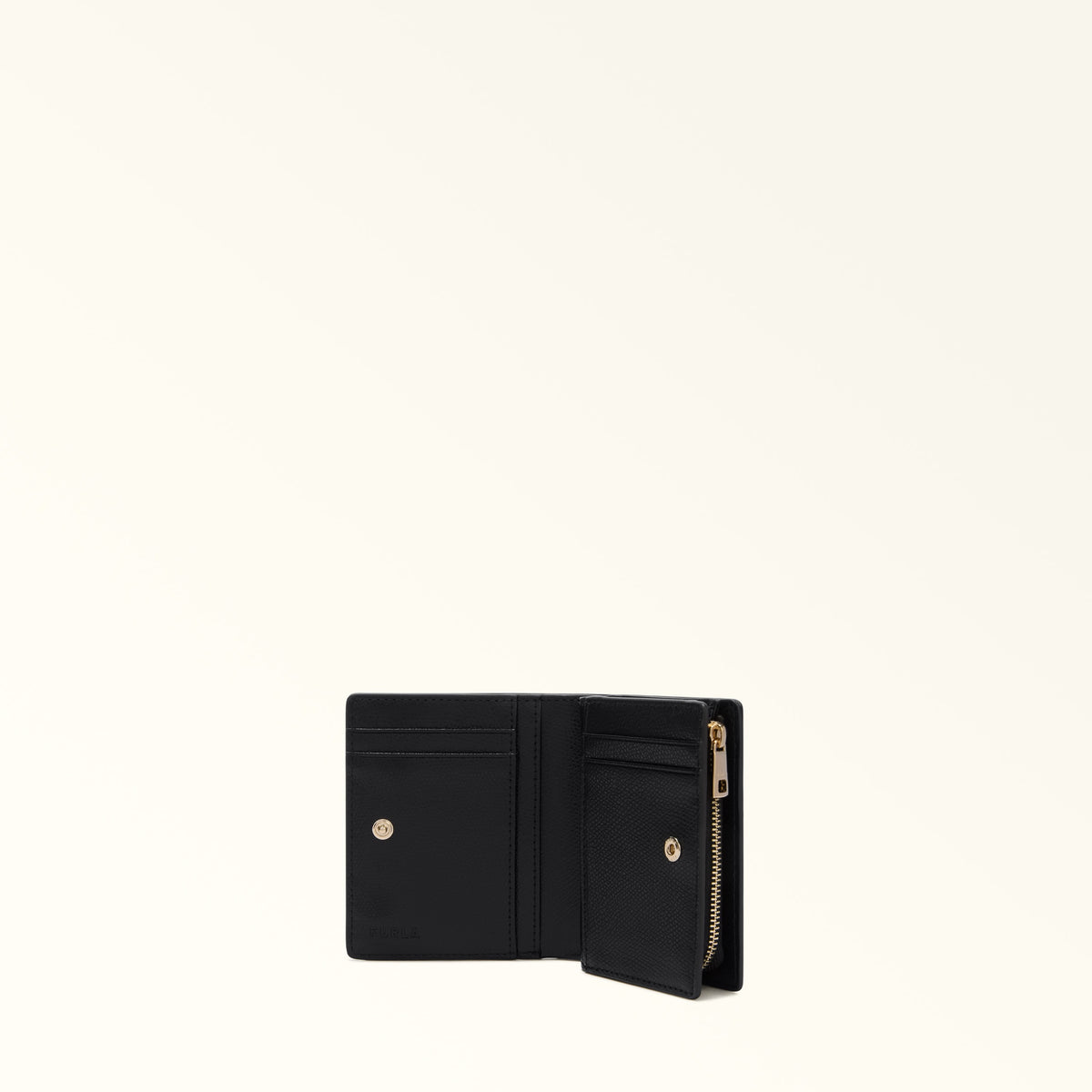 Black Furla Camelia S Compact Wallet L Zip Aw25, natural leather – view 4