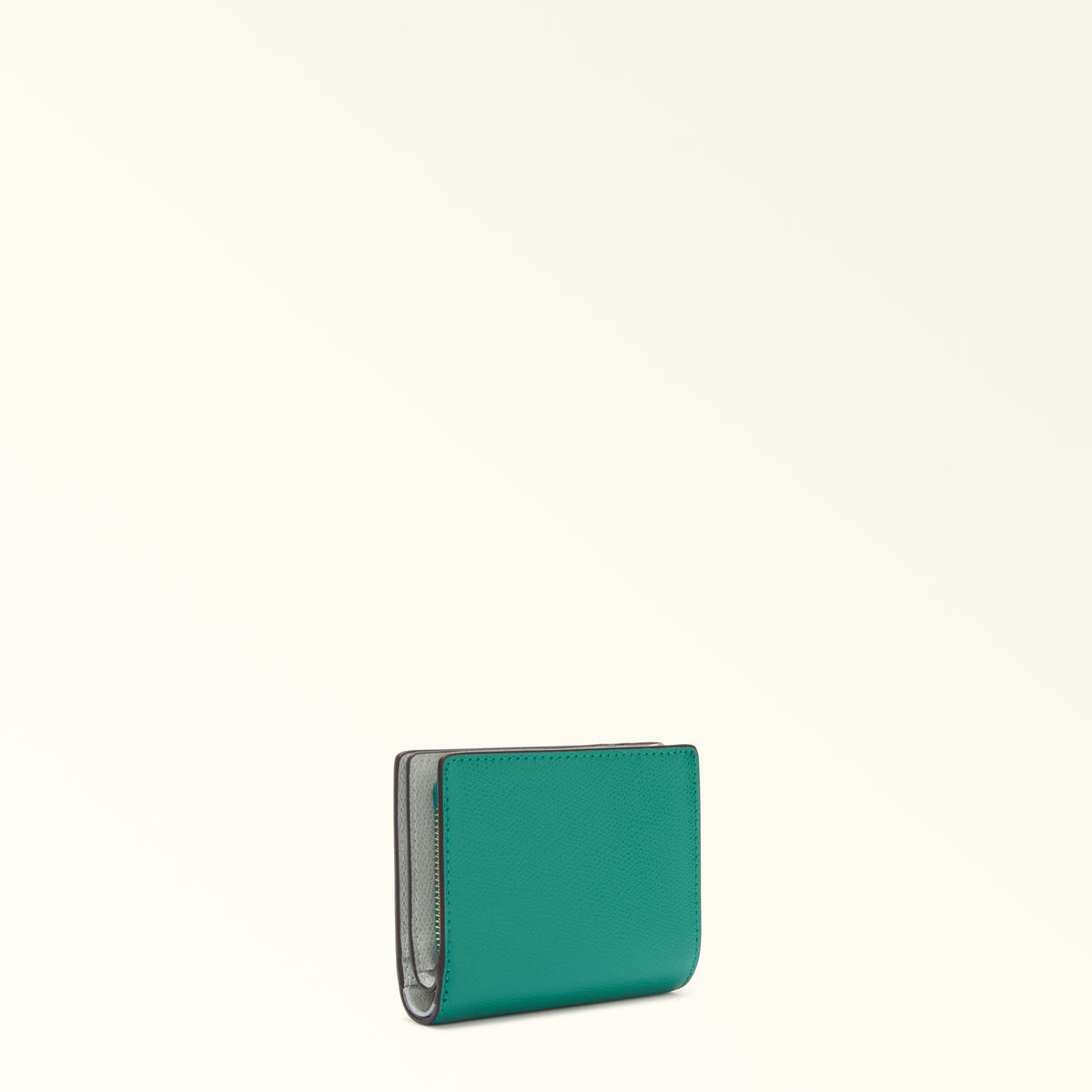 Green Furla Camelia S Compact Wallet L Zip Aw25, natural leather – view 3