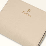 Beige Furla Camelia S Compact Wallet L Zip, natural leather – view 4